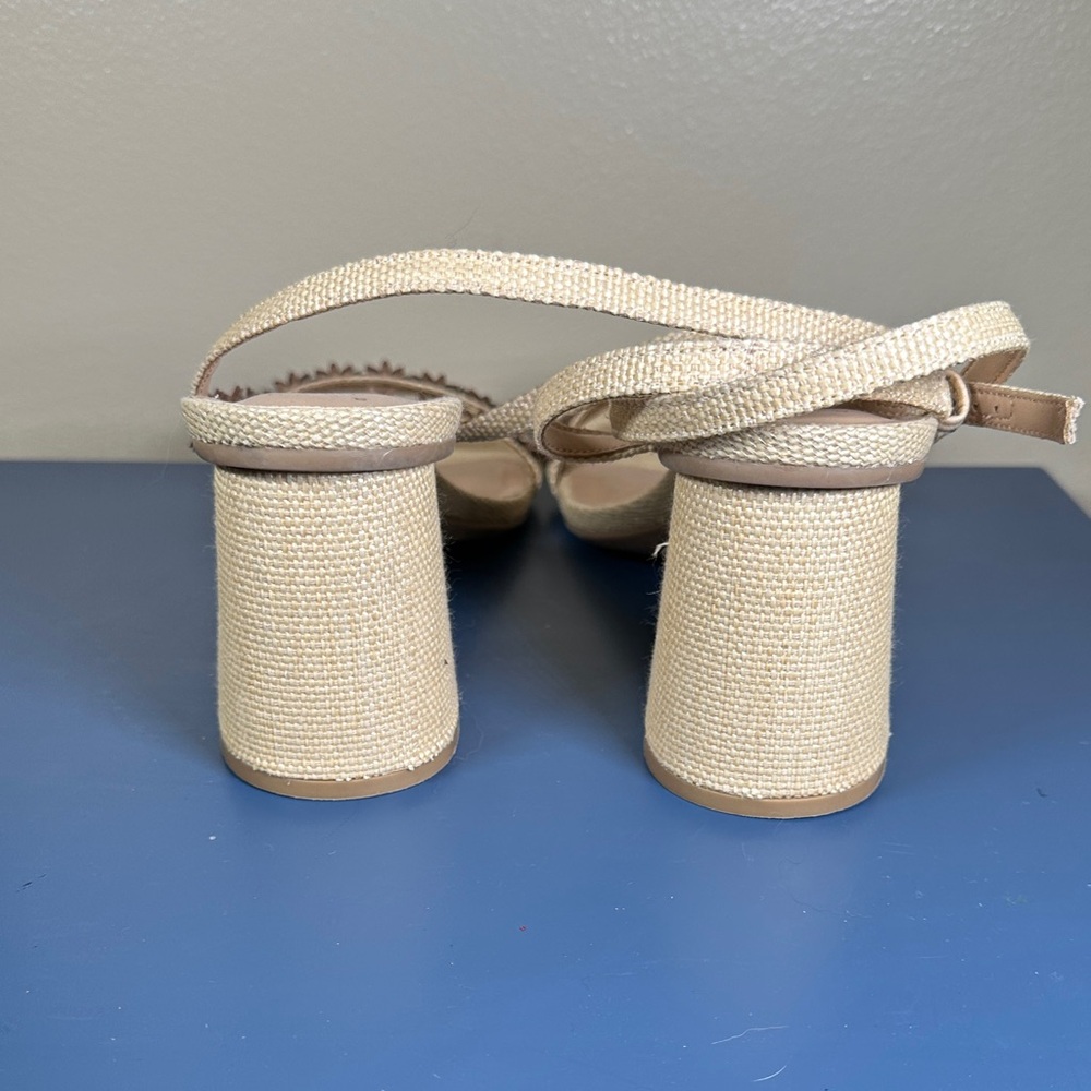 a new day Beige Floral Block Heels - Picture 3 of 4